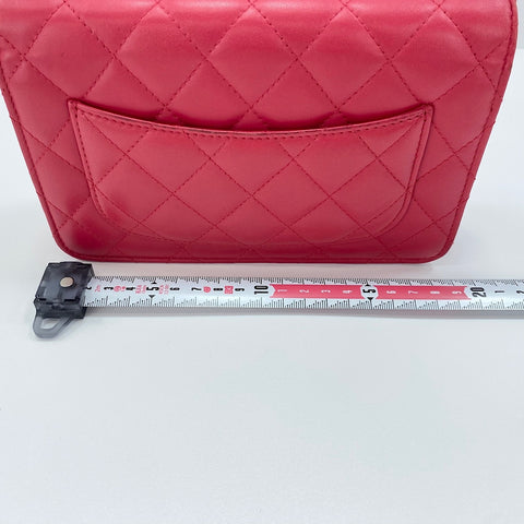 CHANEL Mini Matelassé Shoulder Bag Red WS30735