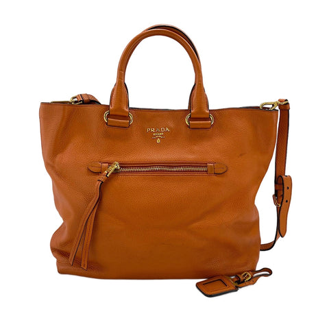 PRADA 2WAY Tote Bag Orange WS30737