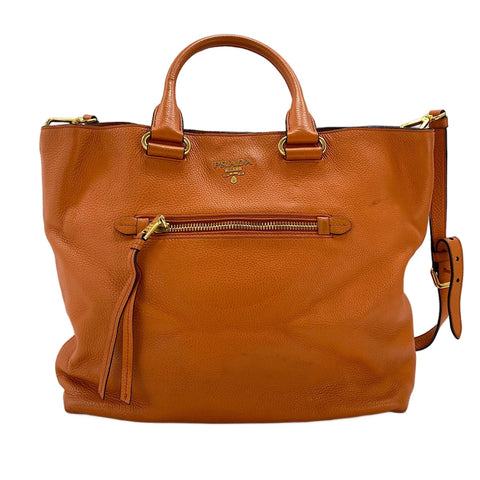 PRADA 2WAY Tote Bag Orange WS30737