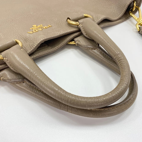 PRADA 2WAY Tote Bag beige WS30740