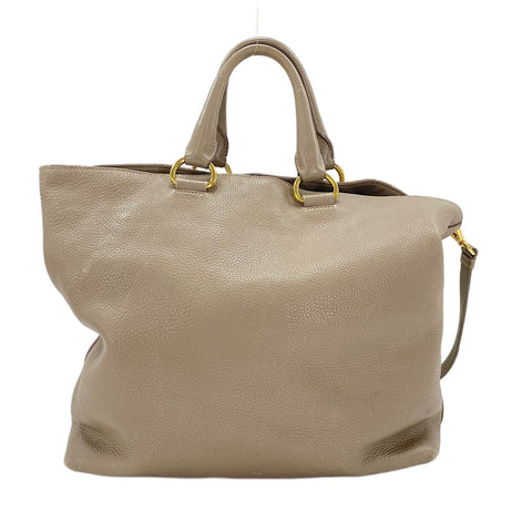 PRADA 2WAY Tote Bag beige WS30740