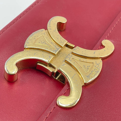 CELINE Triomphe Shoulder Bag Red WS30743