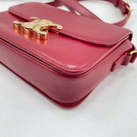 CELINE Triomphe Shoulder Bag Red WS30743