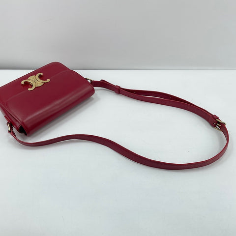 CELINE Triomphe Shoulder Bag Red WS30743