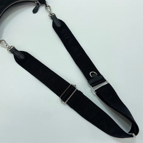 PRADA Triangle logo Shoulder Bag black WS30747