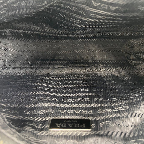 PRADA Triangle logo Shoulder Bag black WS30747