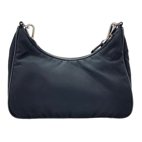 PRADA Triangle logo Shoulder Bag black WS30747