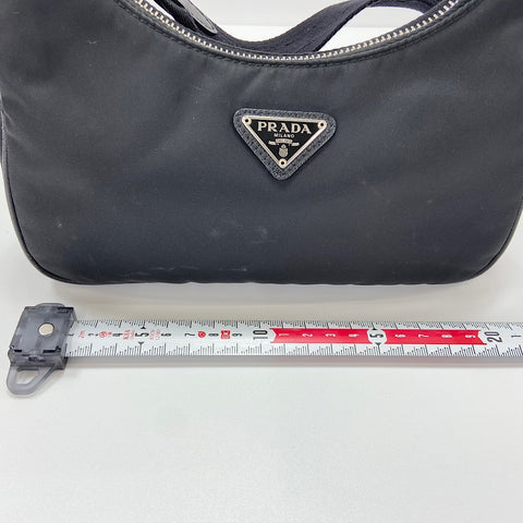 PRADA Triangle logo Shoulder Bag black WS30747