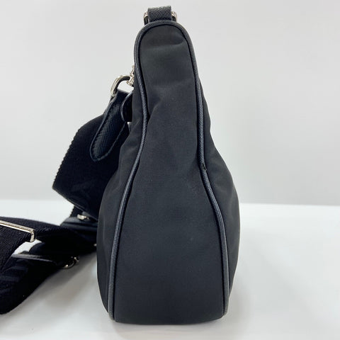 PRADA Triangle logo Shoulder Bag black WS30747