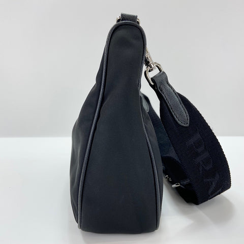 PRADA Triangle logo Shoulder Bag black WS30747
