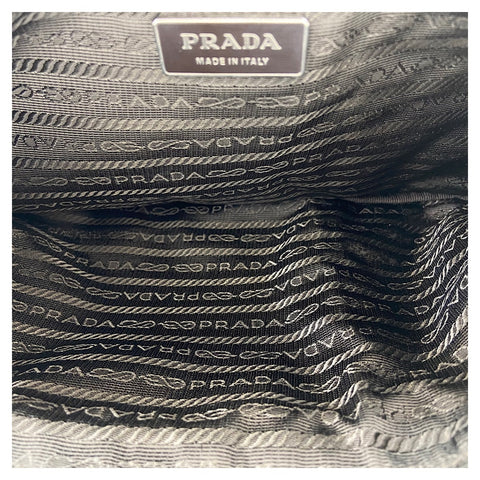 PRADA Triangle logo body bag green WS30748