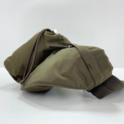 PRADA Triangle logo body bag green WS30748
