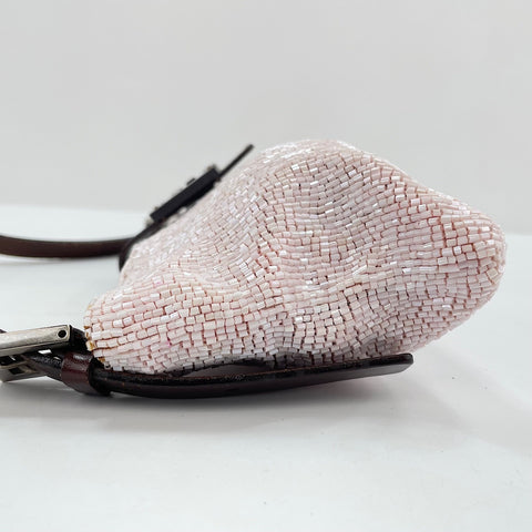 FENDI beads Shoulder Bag pink WS30754