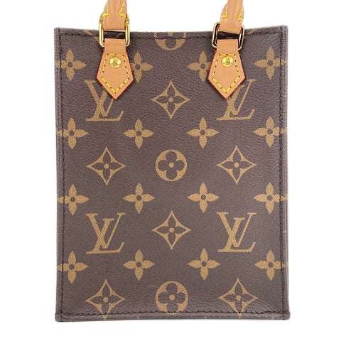 LOUIS VUITTON Petite Sac Plat Mini Shoulder Bag Brown WS30755