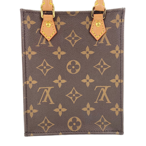 LOUIS VUITTON Petite Sac Plat Mini Shoulder Bag Brown WS30755