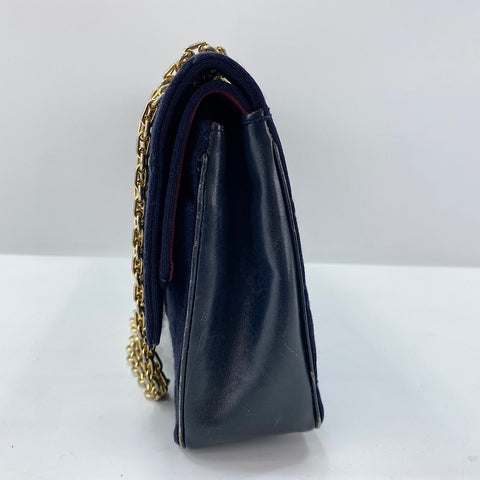 CHANEL Matelassé 25 Sac à bandoulière Marine WS30763