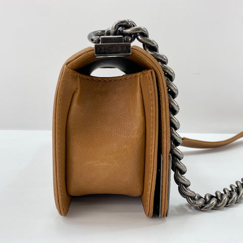 CHANEL Boy Chanel Shoulder Bag Brown WS30765