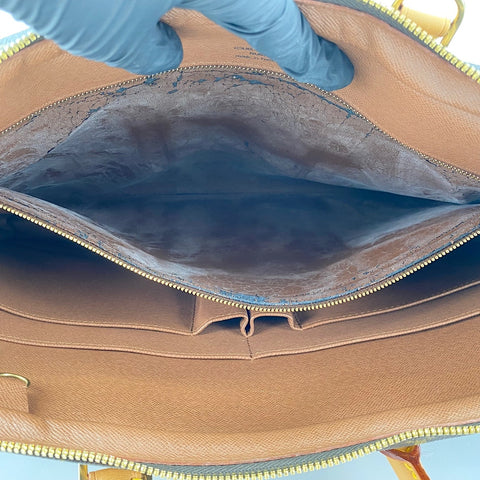 LOUIS VUITTON Port Document Voyage Handbag Brown WS30768