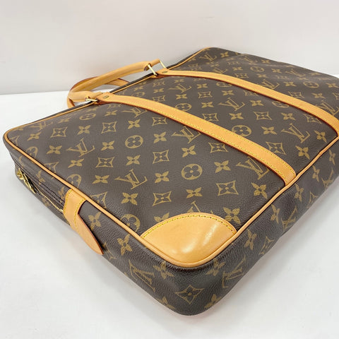 LOUIS VUITTON Port Document Voyage Handbag Brown WS30768