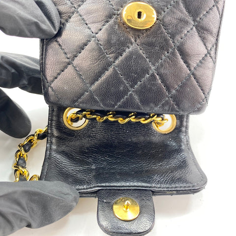 CHANEL Mini Mini Matelasse Pouch black WS30770