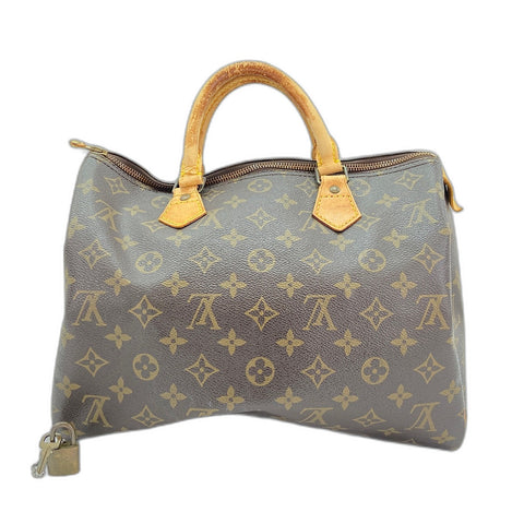 LOUIS VUITTON Speedy 30 Handbag Brown WS30780