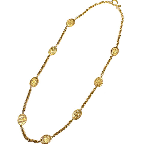 Chanel Coco Mark Logo 1980-1990 Collier GP Gold WS3081