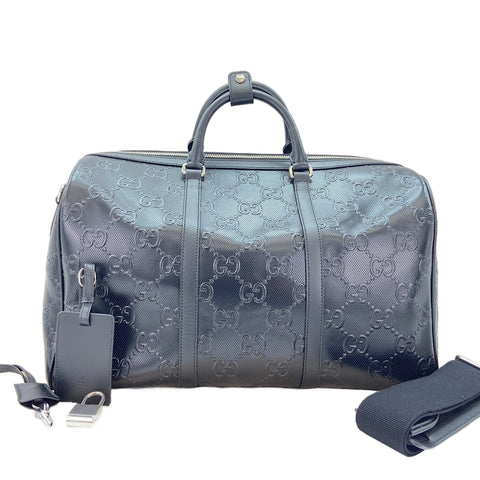 GUCCI GG Emblem Boston bag black WS30830
