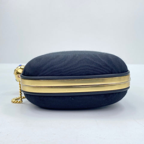 GUCCI 2-Way Apple Motif Stone Shoulder Bag black WS30832