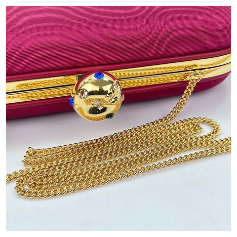 GUCCI 2-Way Apple Motif Stone Shoulder Bag pink WS30833