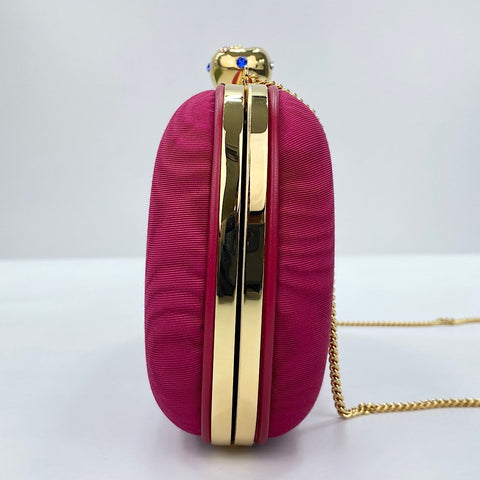 GUCCI 2-Way Apple Motif Stone Shoulder Bag pink WS30833