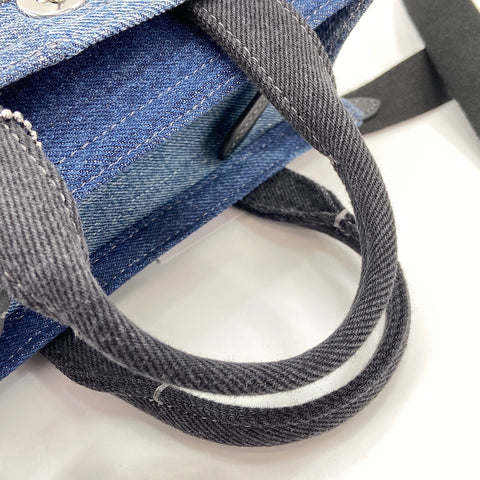 COACH Denim Patchwork 2-Way Handbag Navy WS30834
