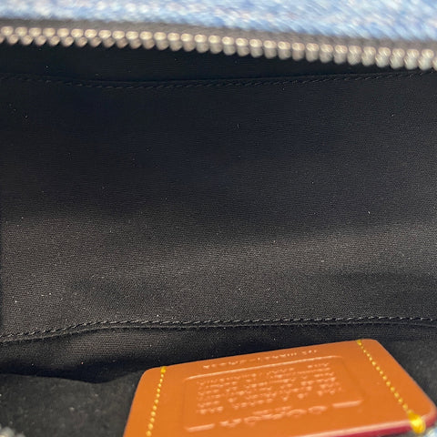 COACH Denim Patchwork 2-Way Handbag Navy WS30834