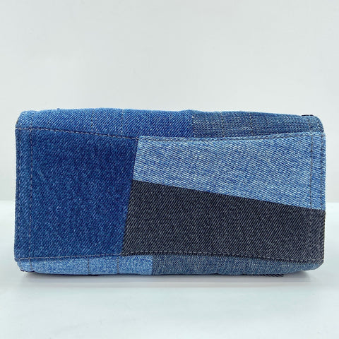 COACH Denim Patchwork 2-Way Handbag Navy WS30834