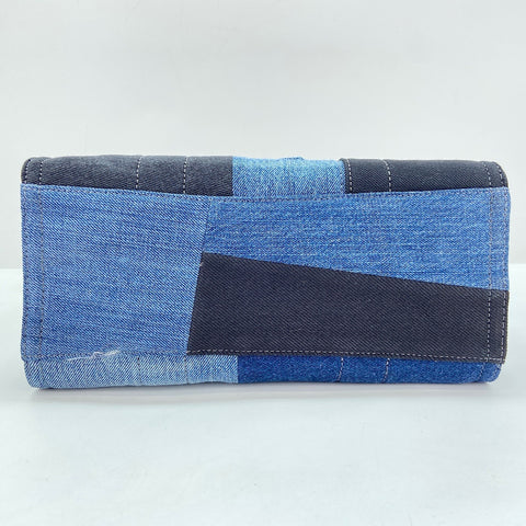 COACH Denim Patchwork 2-Way Tote Bag Navy WS30835