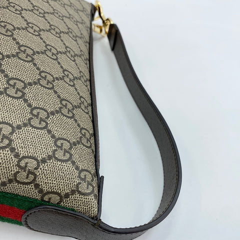 GUCCI Sherry Line Handbag Brown WS30845