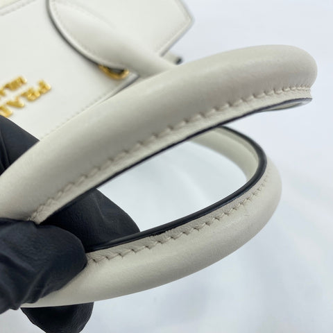 PRADA 2WAY Shoulder Bag white WS30846