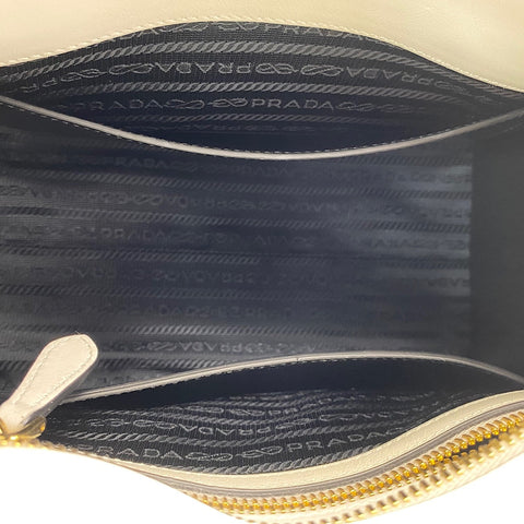 PRADA 2WAY Shoulder Bag white WS30846