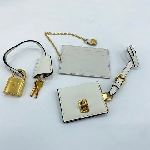 PRADA 2WAY Shoulder Bag white WS30846