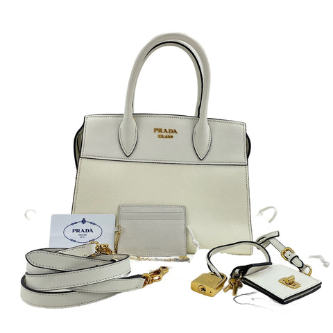 PRADA 2WAY Shoulder Bag white WS30846