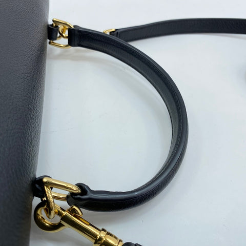CELINE Triomphe 2WAY Sac à main avec poignée supérieure noir WS30847