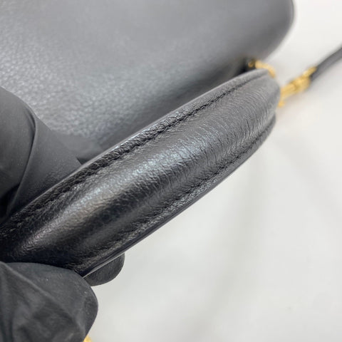 CELINE Triomphe 2WAY Sac à main avec poignée supérieure noir WS30847