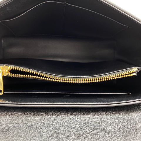 CELINE Triomphe 2WAY Sac à main avec poignée supérieure noir WS30847
