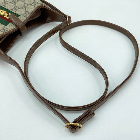 GUCCI Jackie Chan 1961 Shoulder Bag Brown WS30857
