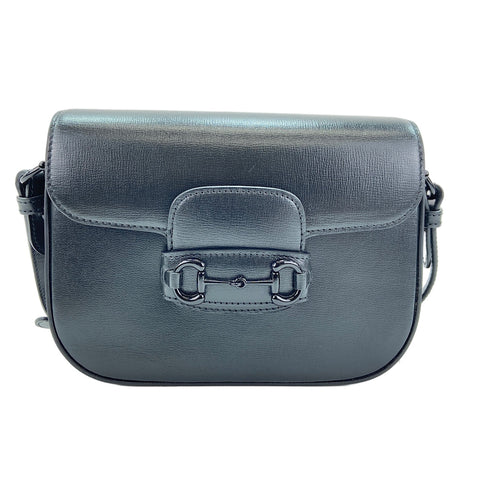 GUCCI Horsebit 1955 2WAY Shoulder Bag black WS30858