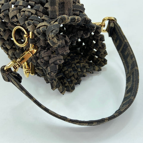 FENDI 2WAY, Zucca Handbag Brown WS30859