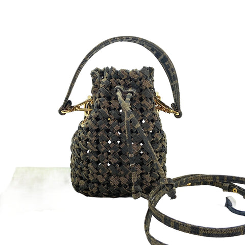 FENDI 2WAY, Zucca Handbag Brown WS30859