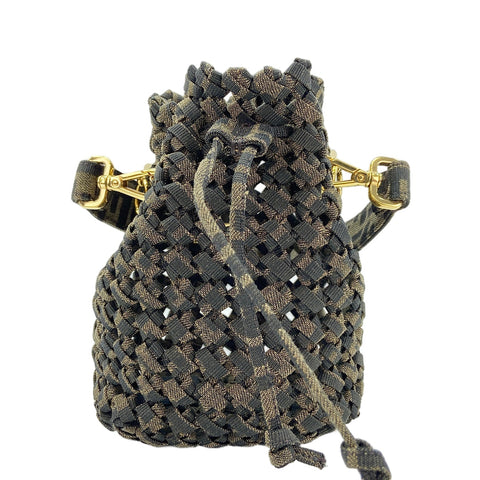 FENDI 2WAY, Zucca Handbag Brown WS30859