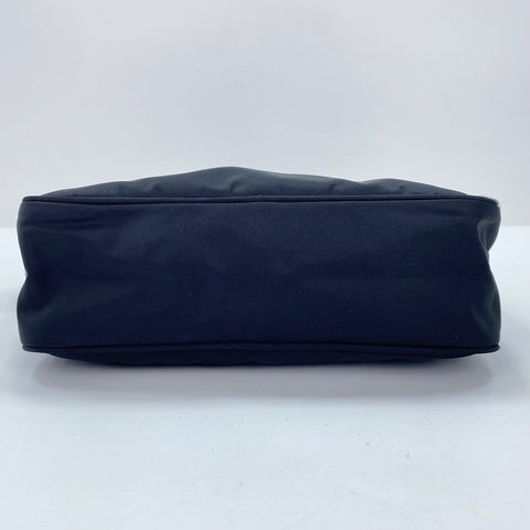 PRADA Triangular plate Shoulder Bag black WS30861