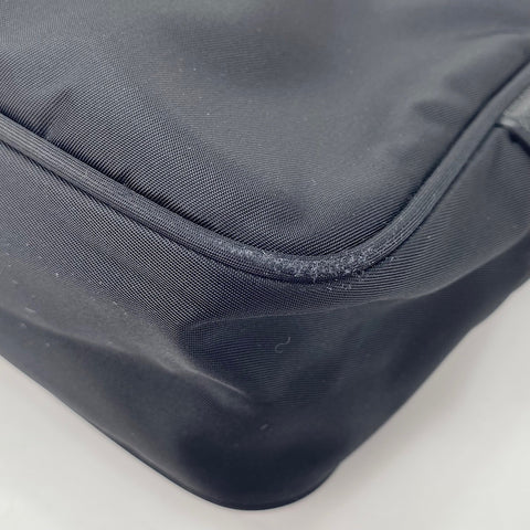 PRADA Triangular plate Shoulder Bag black WS30861