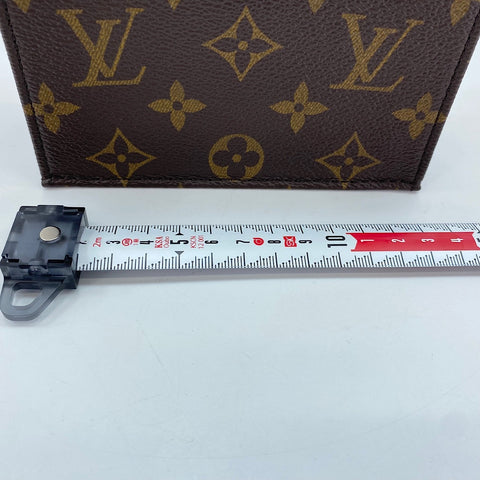 LOUIS VUITTON Petite Sac Plat Handbag Brown WS30865